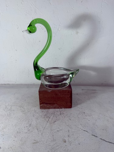Hand blown glass swan - hand,