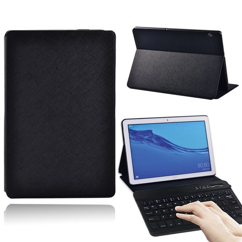 Black leather tablet stand - leather,