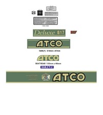 Atco B17 Lawn Mower Decal Set
