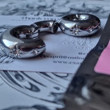 Silver Star Ear Weights Silver