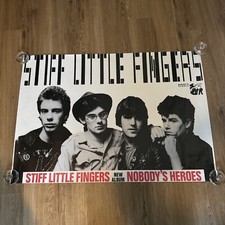 Vintage Stiff Little Fingers Nobody’s Heroes  PROMO POSTER PROMOTIONAL