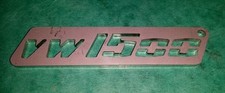 VW 1500 Script Badge Stainless