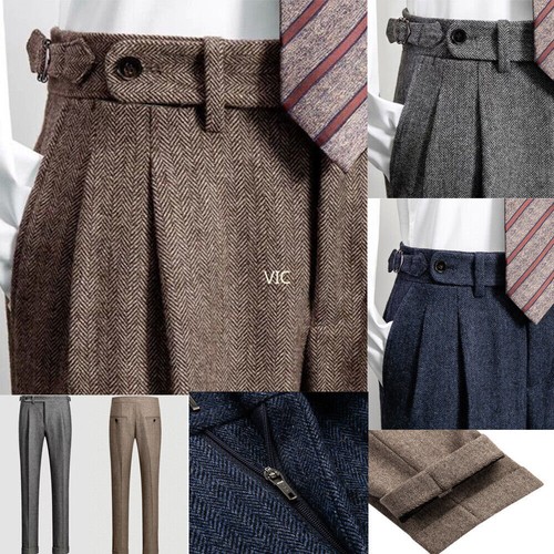 Retro men tweed herringbone - retro,