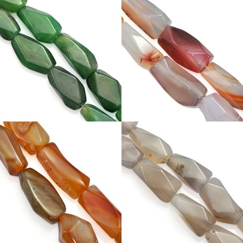 Agate gemstone beads chunky - agate,