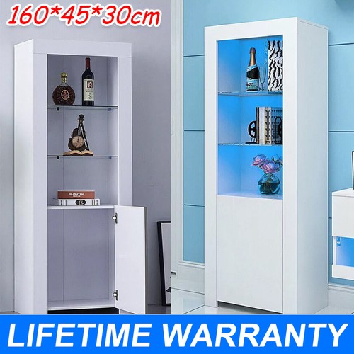 High gloss display cabinet - high,