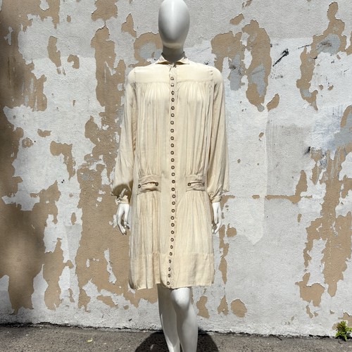 Antique vtg 20s beige - vtg, silk