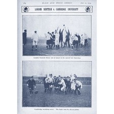 RUGBY UNION London Scottish v Cambridge University - Antique Print 1903