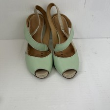 Terra Planá Women's Green & Beige Sandals UK Size 5 EUR 38 Pre-Loved Summer -491