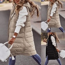 Womens Ladies Hooded Long Line