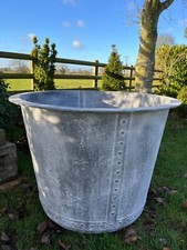 Large Galvanised riveted planters - Metal Garden Planters