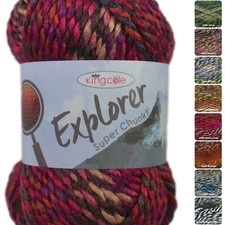 King Cole Explorer Super Chunky 100g Multi-Coloured Knitting Crochet Yarn