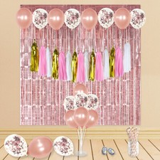 Rose Gold Party decoration Birthday  Balloons Wall Drops Valentine Decorations 