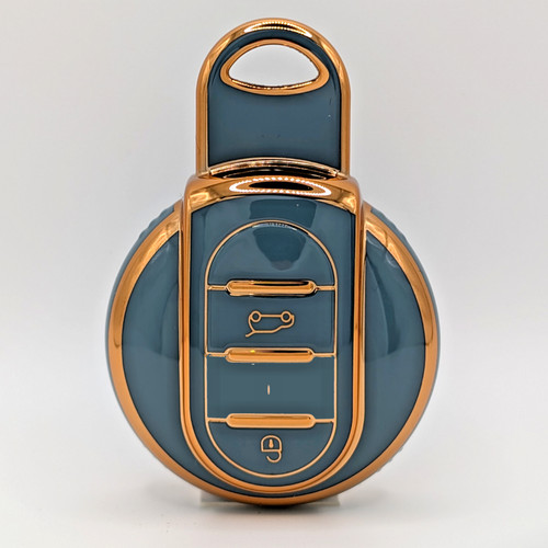Blue car key - key, fob
