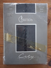 Rare Vintage 'Charnos' City Life  Swirly Seam  Tights One Size 'Black'