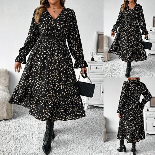 Plus size women neck floral - women,