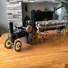 MAMOD  TE1A TRACTION ENGINE + TRAILER With Log Load Unboxed