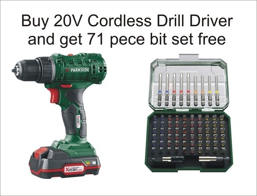 Parkside 20v cordless drill - parkside,