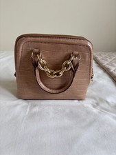 Lovely Zara Small Crossbody Beige/Light Brown Moc Croc Handbag