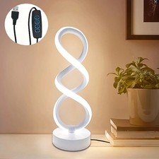 LED Spiral Bedside Table Lamp