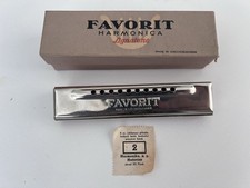 Favorit Harmonica – Chromatic 12-Hole, Made in Czechoslovakia, with Box & Slip