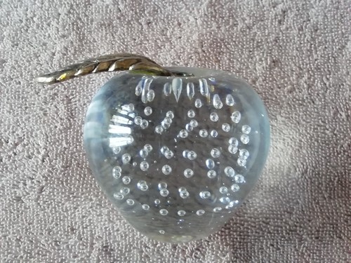 Solid glass apple - glass,