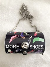 Little Earth Bag More Shoes! Metal Crossbody Sling Bag Handbag Barrel Purse
