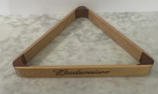 Budweiser Beer Billiards/Pool Table Ball Cue Triangle Rack Wooden