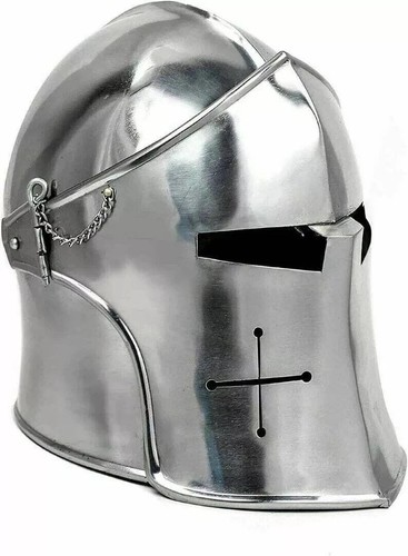 Medieval visored barbute - visored,