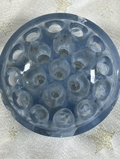 Vintage blue glass flower - flower, frog