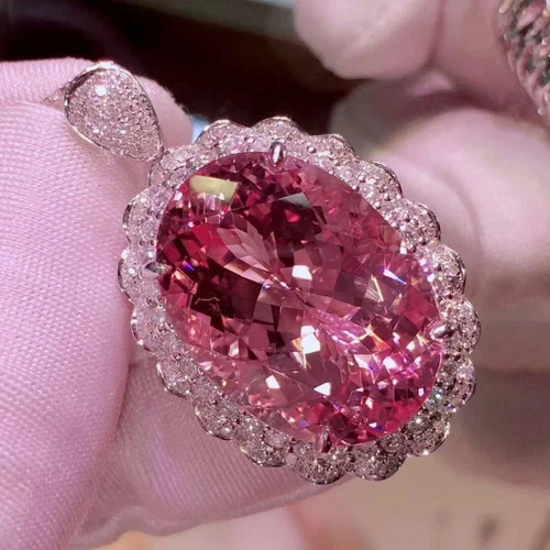 30ct oval cut natural pink - 9.30ct,