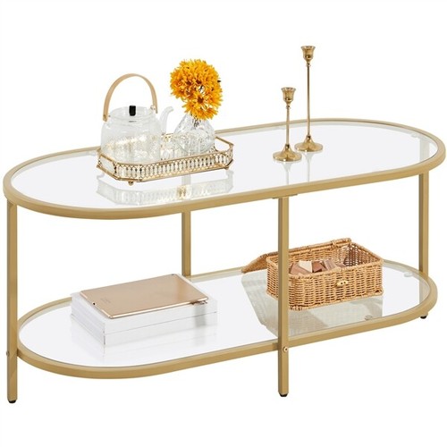 Tempered glass oval coffee - tempered,