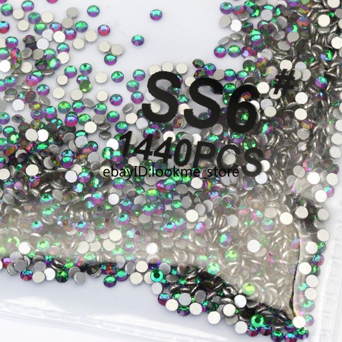 1440pcs 2mm ss6 crystal glass - 2mm,