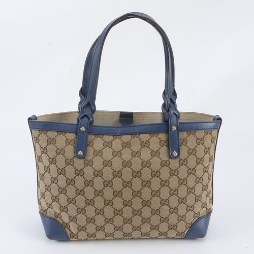 Gucci canvas leather tote - gucci,