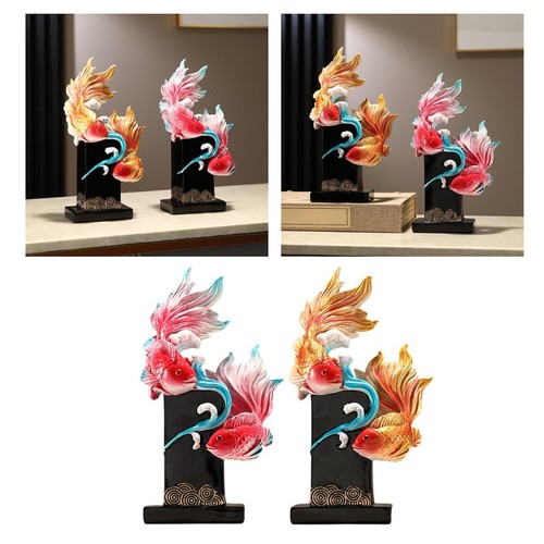Koi fish sculpture table - sculpture,