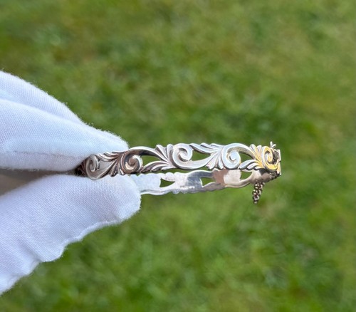 Ladies floral hinged bangle - ladies,