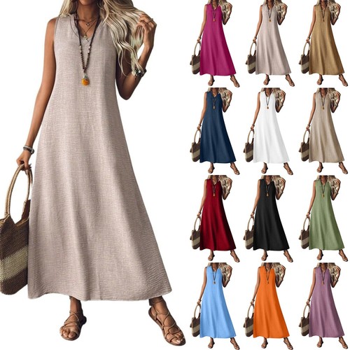Women cotton linen sleeveless - women,