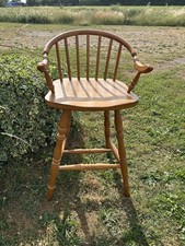 Cow Horn Solid Pine Farmhouse Kitchen Dining Stool