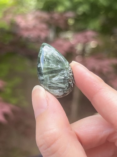 Seraphinite cabochon a243 - seraphinite,