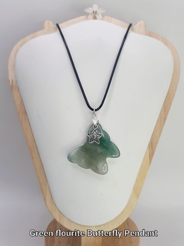 Green flourite butterfly - green,