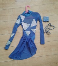 U12 Slow Blue Dance Freestyle Dance Costume 