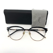 PRSR Glasses Frames Black Gold Browline Unisex Eyeglasses Spectacles Frame Only