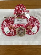 10 X Holly Xmas Jar Covers Bands Jute Ties Tags & FREE PERSONALISED LABELS