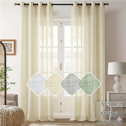 Voile panel net lined look - voile,