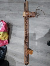 Cowboy Gun Holster Belt Plain Brown Genuine Leather Pistol & Revolver Gun Belt