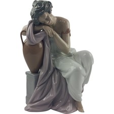 Lladro Figurine 6313 Lost in Dreams - Woman Resting By Vase Ceramic Collectable 