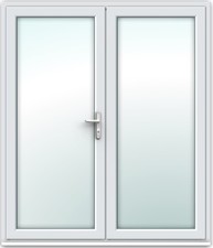 White french patio door - white,