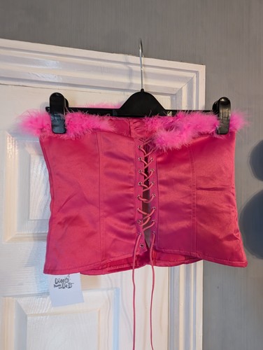 Bnwts feather trim hot pink - bnwts,
