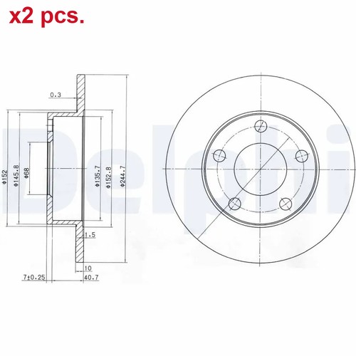 Pcs rear brake disc - rear, rotors