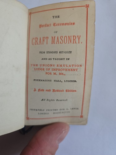 Masonic book the perfect - -,