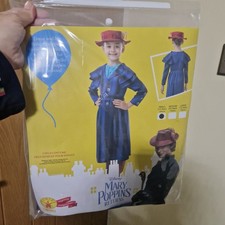 Mary Poppins disney girls dress up 3-4 new hat dress Halloween #I1